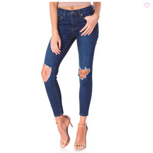 Free People Busted Knee Skinny Jeans
